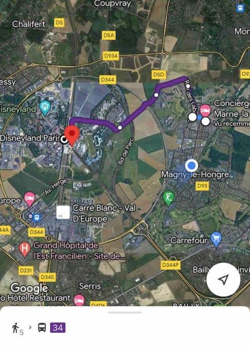 Duplex Moderne 8Per&3Ch&10 Min Disney&Parking Free Magny-le-Hongre Eksteriør billede