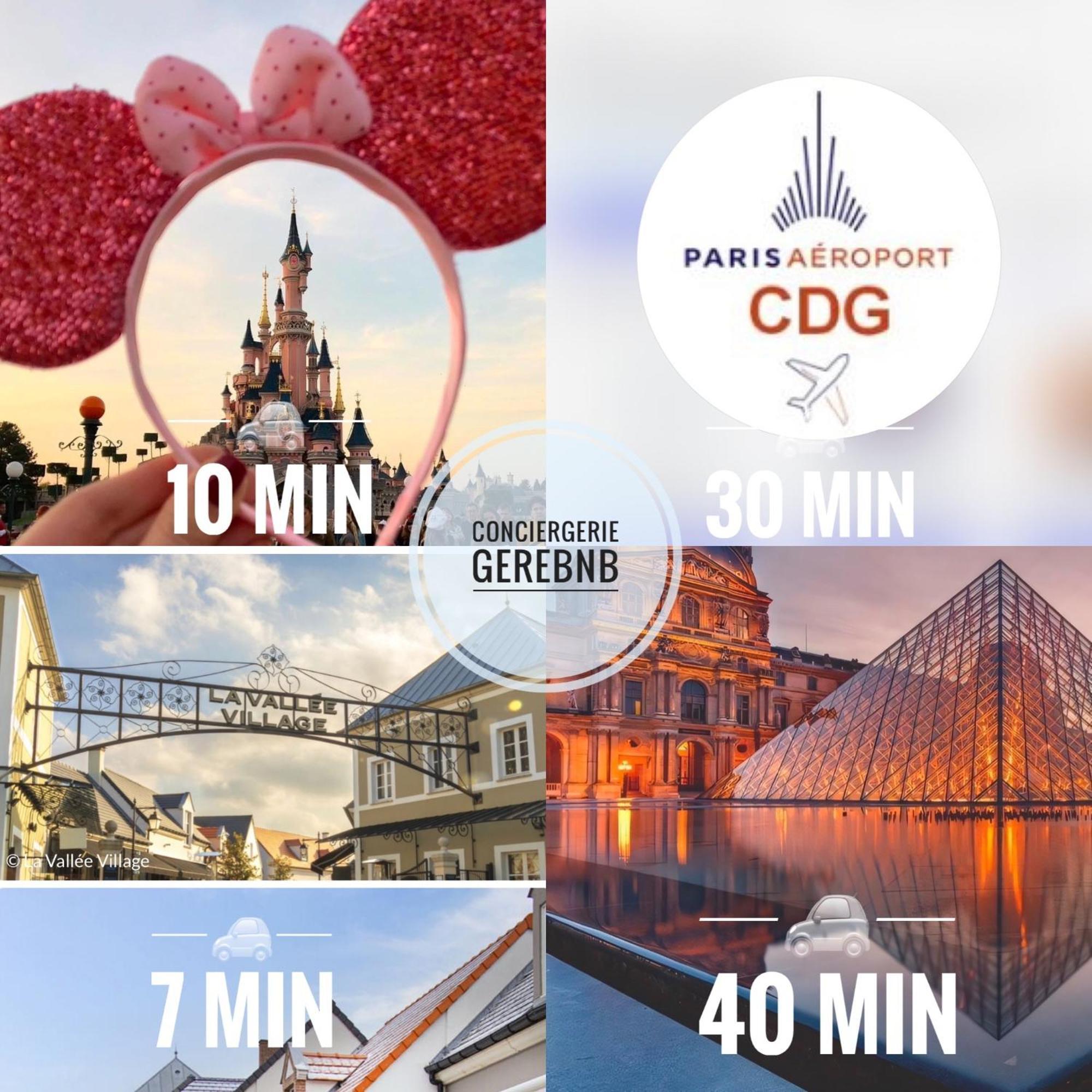 Duplex Moderne 8Per&3Ch&10 Min Disney&Parking Free Magny-le-Hongre Eksteriør billede